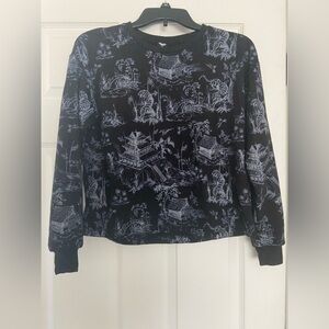 Circle X Crop Sweater - Size XS